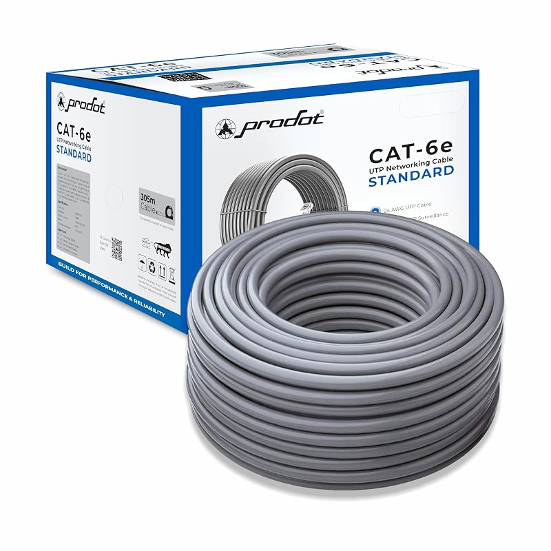 ProDot Cat 6e 305 Meter Ethernet Cable/Lan Cable/Network Cable I High Speed 250MHZ I Weatherproof/UV Resistant I RJ45 Lan Cable...